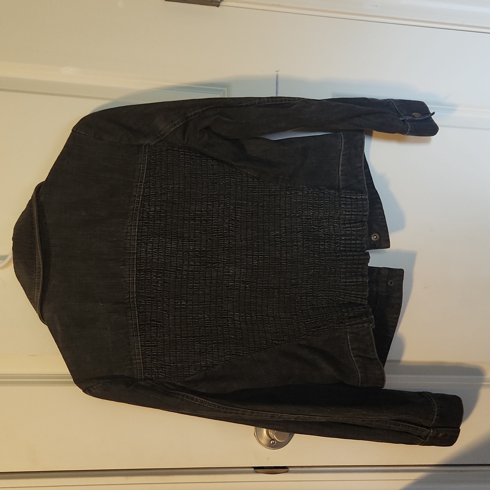 DKNY City black Distressed denim jacket - Picture 5 of 7